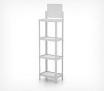 Выкладка товаров, Пластиковый стеллаж для товара , Клипса HM , удобства для Ваших покупателей заказать в компании Posmshop. Пластиковый  стеллаж 'MINIFLEX' 4 полки