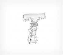 Ценникодержатель на прищепке средняя FX-GRIP с широким зажимом — легко крепится на товар, край корзины или на трубчатое торговое оборудование